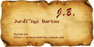 Jurányi Bartos névjegykártya